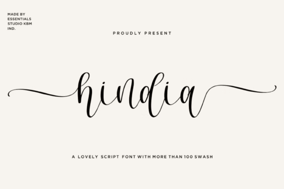 Hindia Font: Handwritten Elegance for Modern Projects