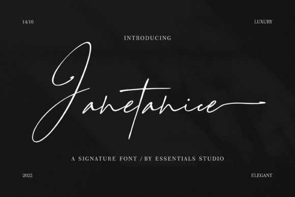 Janetanice — A Luxury Signature Font Worth Knowing